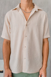 Camisa Capri - Beige Clásico + COLLAR GRATIS