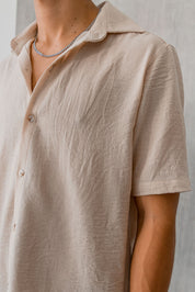 Camisa Capri - Beige Clásico + COLLAR GRATIS