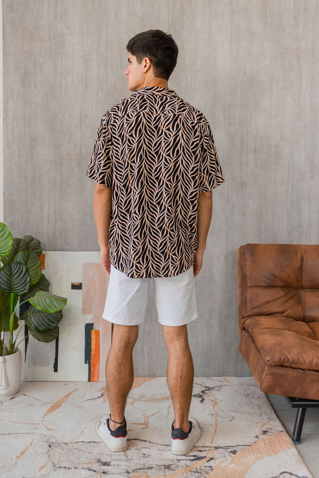 Camisa Barú - Negro Estampado