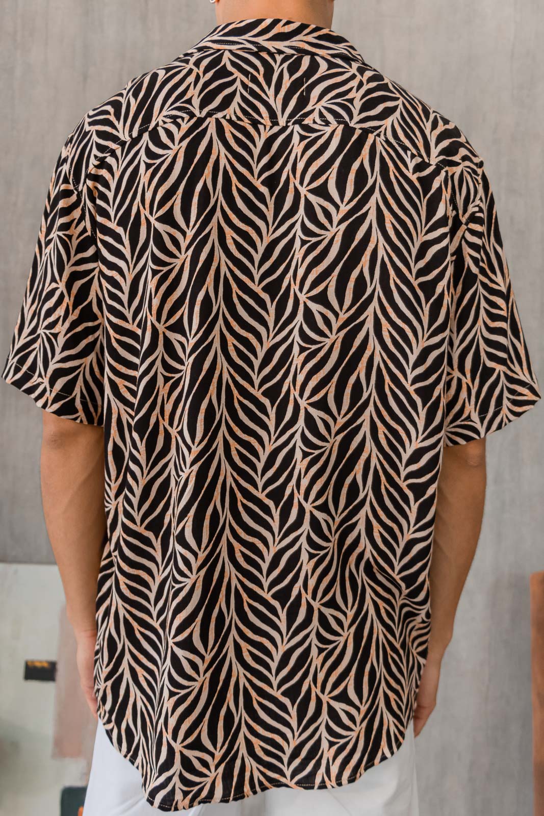 Camisa Barú - Negro Estampado