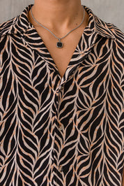 Camisa Barú - Negro Estampado