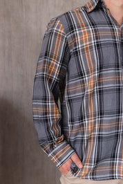 Camisa Portland - Gris Estampado