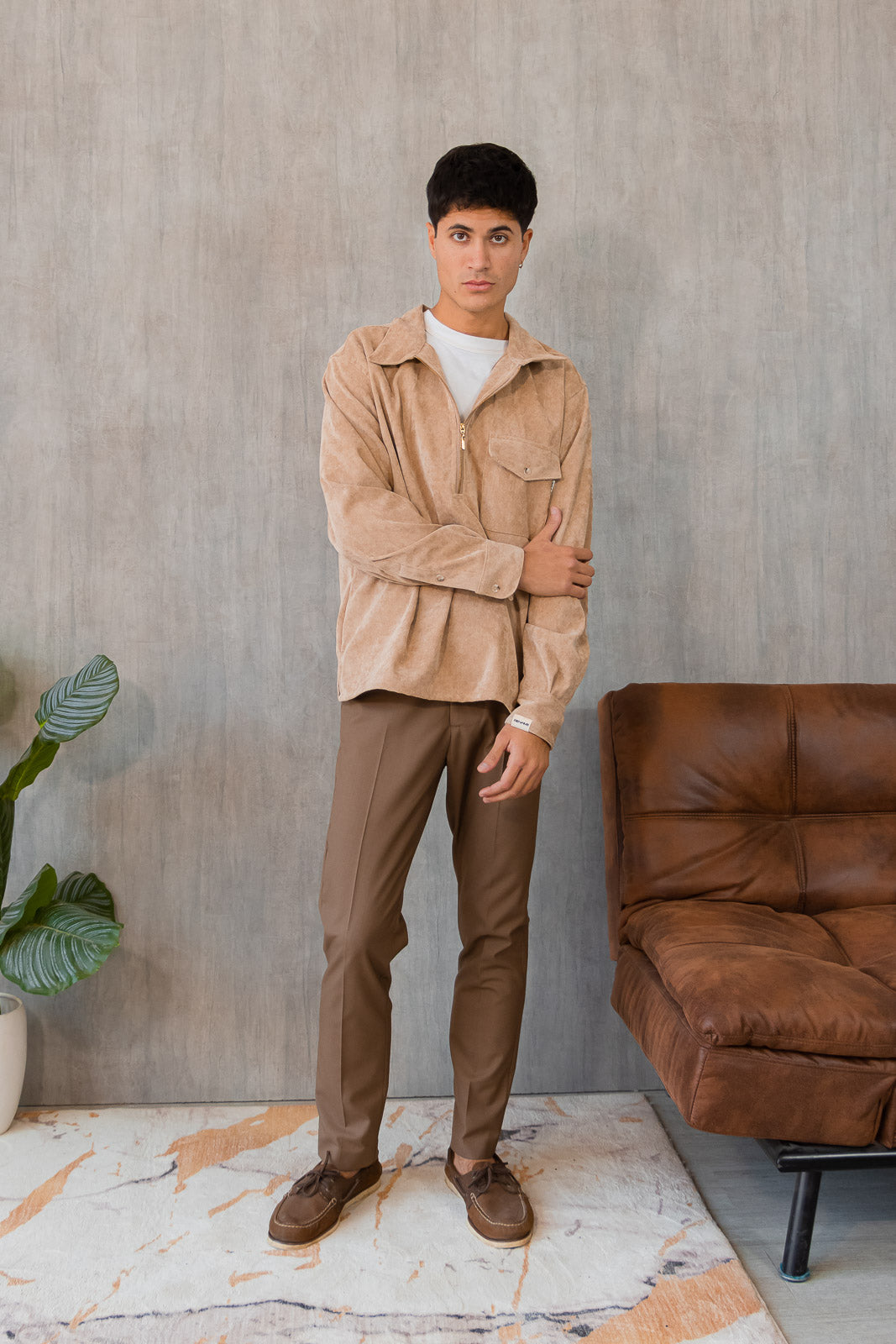 Jersey Cremallera Praga - Nude