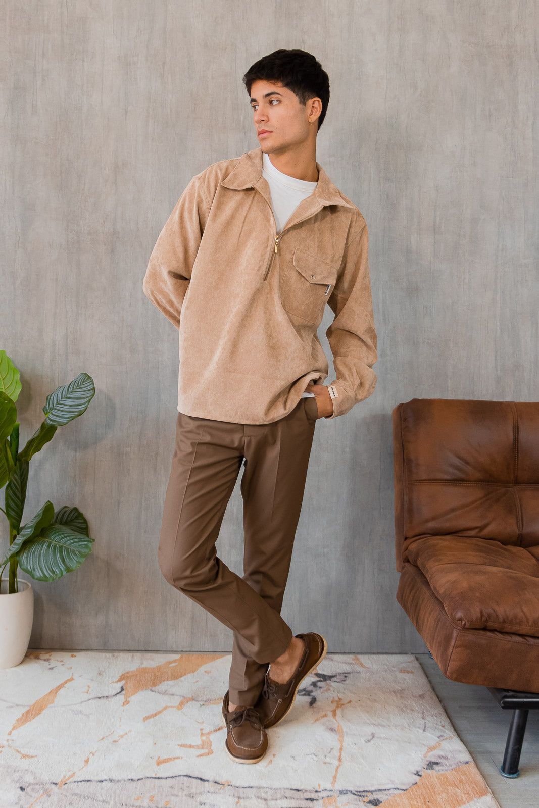 Jersey Cremallera Praga - Nude