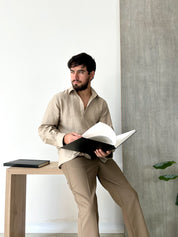 Camisa Apolo - Beige Arenas