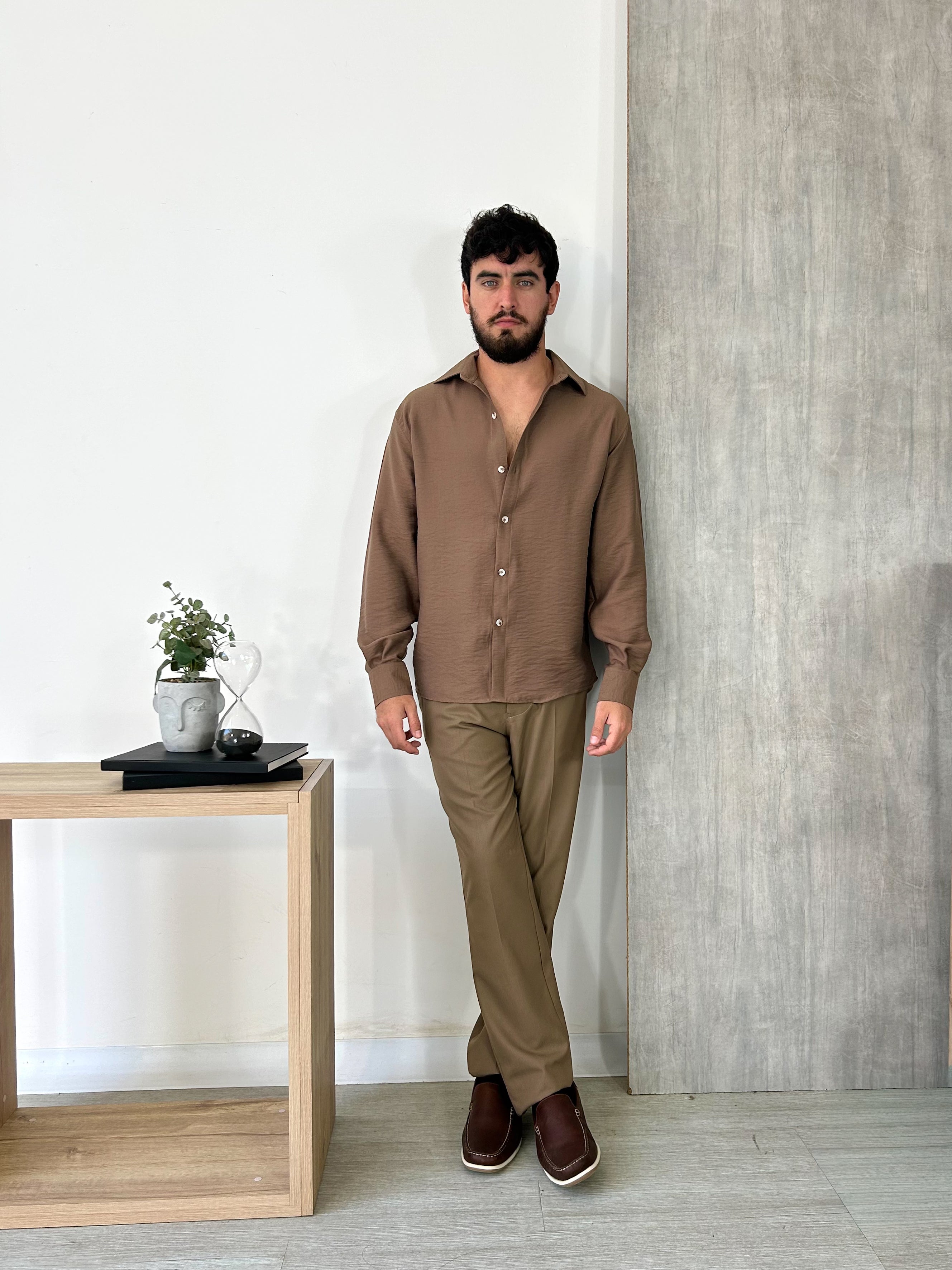 Camisa Oxford - Marrón