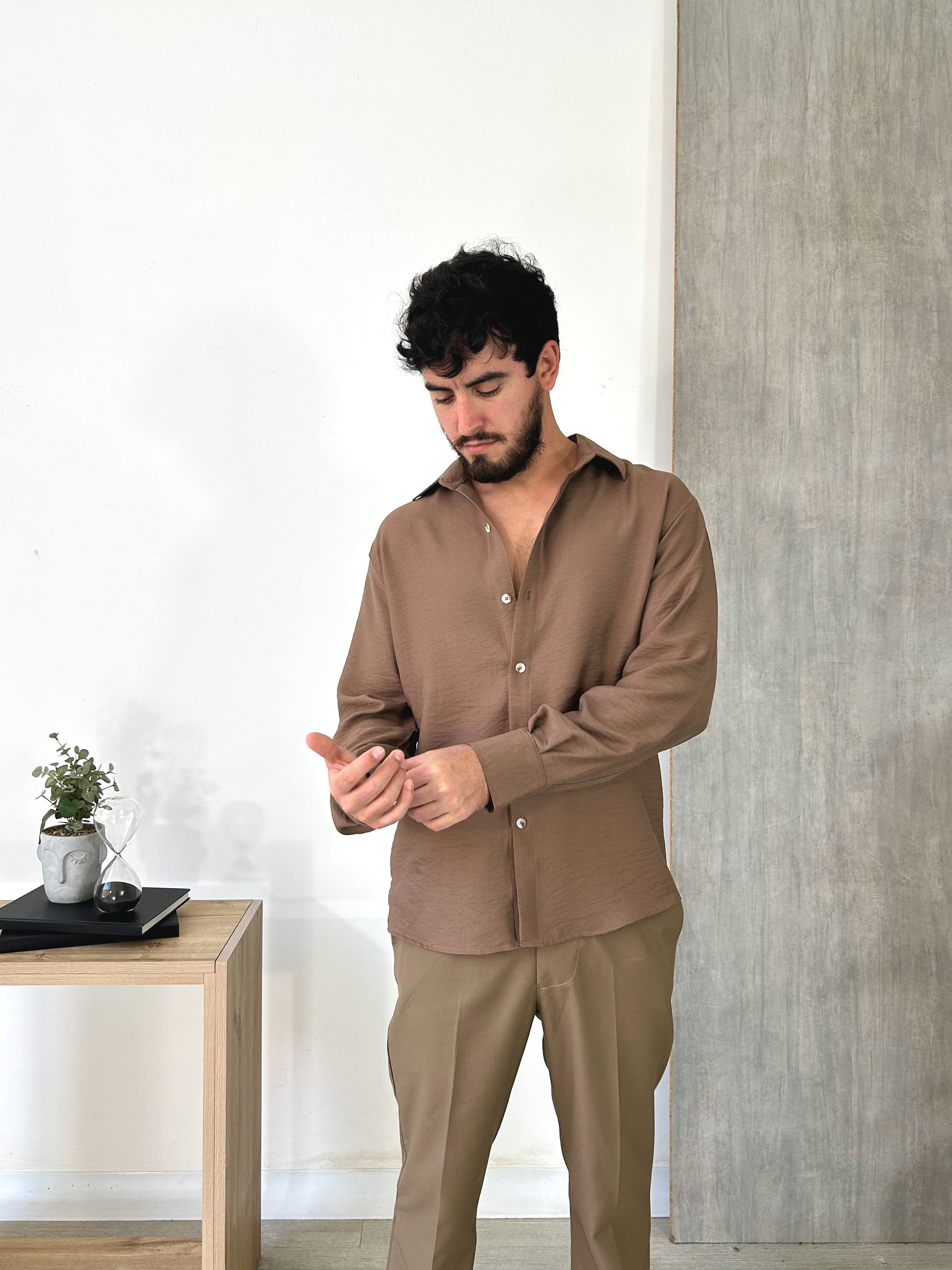 Camisa Oxford - Marrón