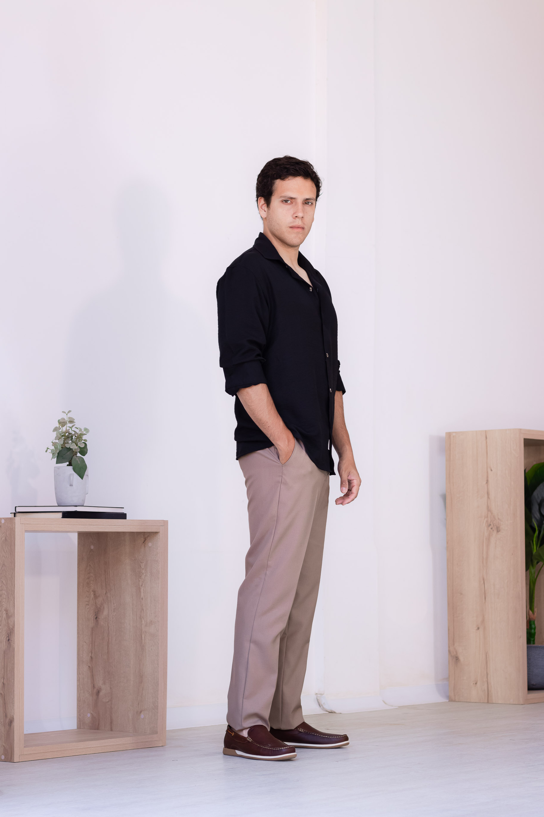 Camisa Oxford - Negro