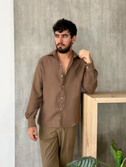 Camisa Oxford - Marrón