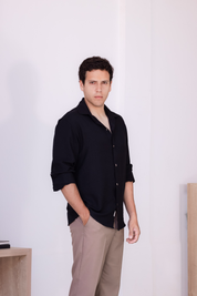Camisa Oxford - Negro