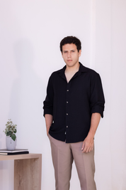 Camisa Oxford - Negro