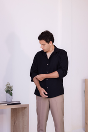 Camisa Oxford - Negro