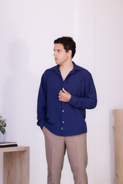 Camisa Oxford - Azul Navy