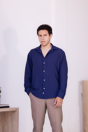 Camisa Oxford - Azul Navy