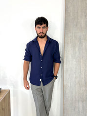 Camisa Oxford - Azul Navy