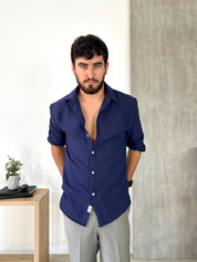 Camisa Oxford - Azul Navy