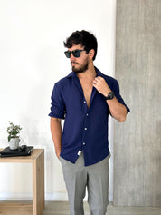 Camisa Oxford - Azul Navy