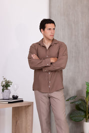 Camisa Oxford - Marrón