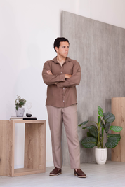 Camisa Oxford - Marrón