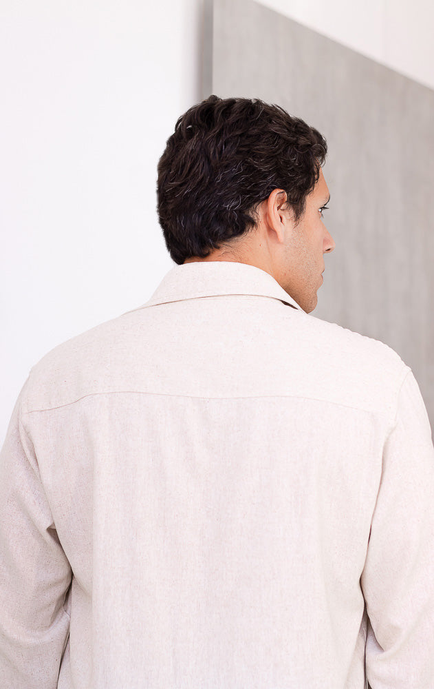 Camisa Harry - Nude Jaspeado