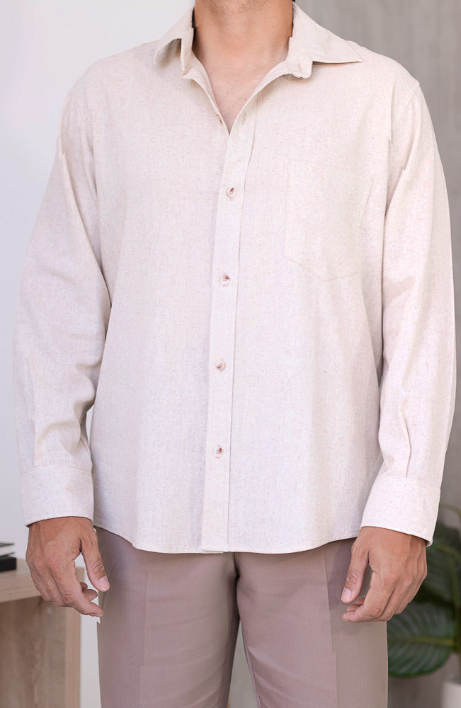 Camisa Harry - Nude Jaspeado