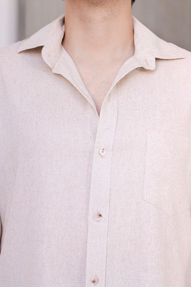 Camisa Harry - Nude Jaspeado