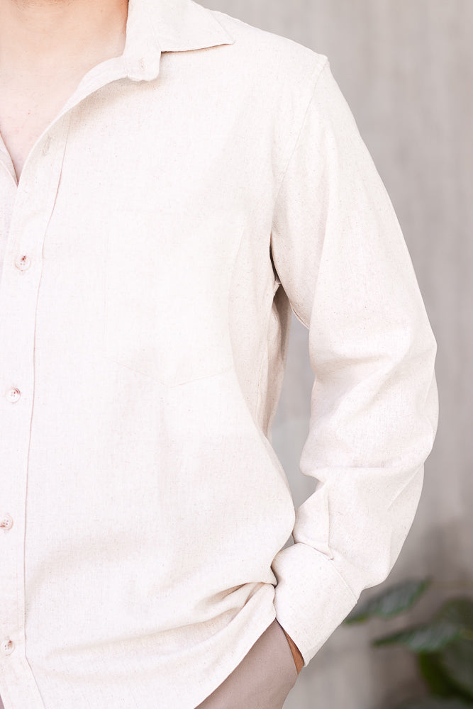 Camisa Harry - Nude Jaspeado
