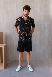 Camisa Malibú - Negro Estampado