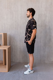 Camisa Malibú - Negro Estampado