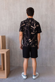 Camisa Malibú - Negro Estampado