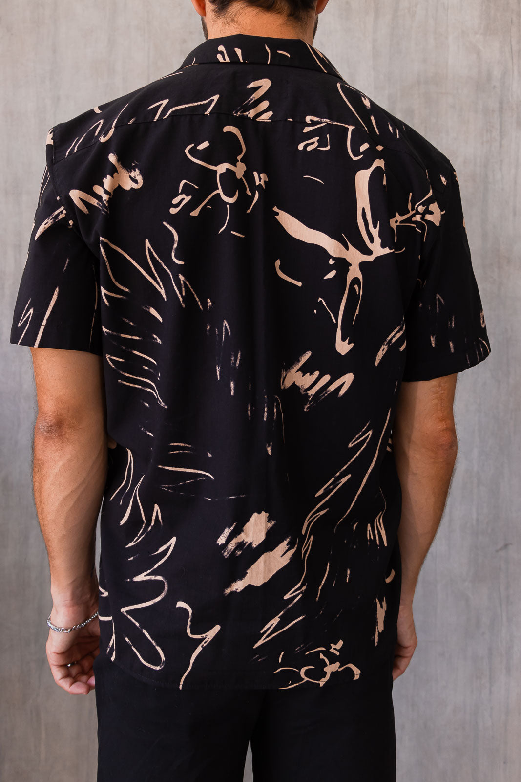 Camisa Malibú - Negro Estampado