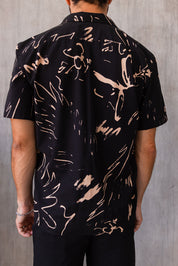 Camisa Malibú - Negro Estampado