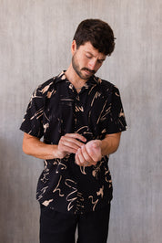 Camisa Malibú - Negro Estampado