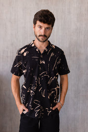 Camisa Malibú - Negro Estampado