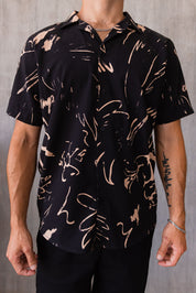 Camisa Malibú - Negro Estampado