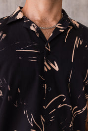 Camisa Malibú - Negro Estampado