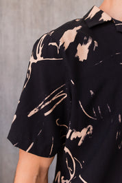 Camisa Malibú - Negro Estampado