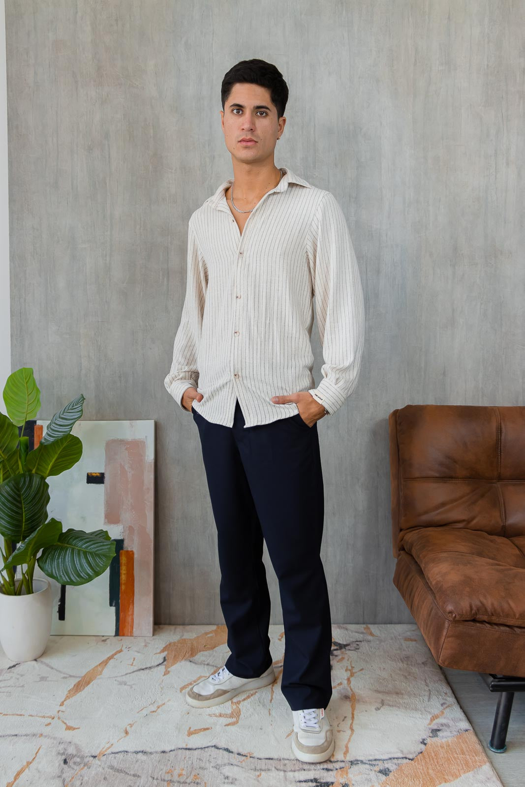 Nápoles Shirt - Bone Rayas
