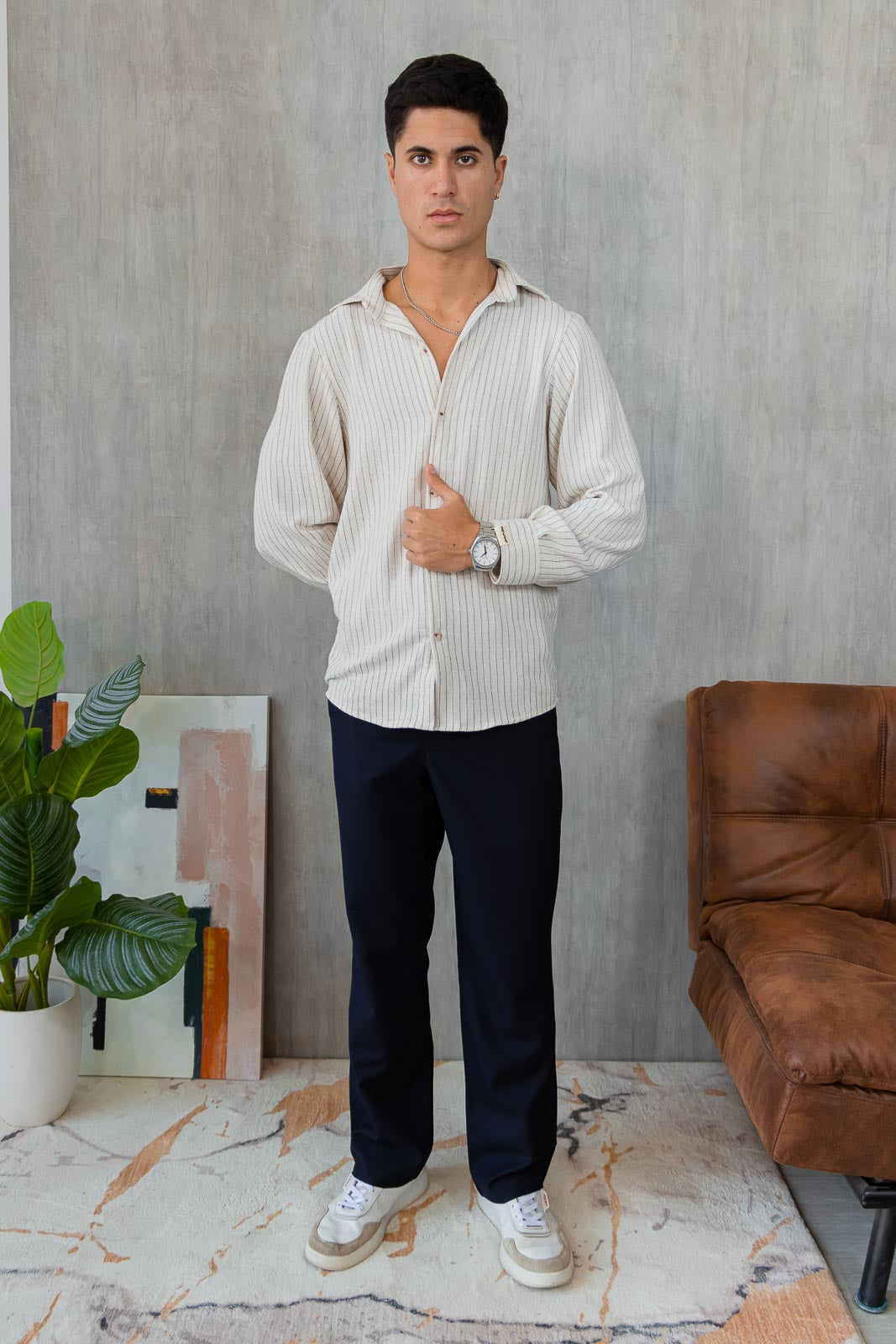 Nápoles Shirt - Bone Rayas