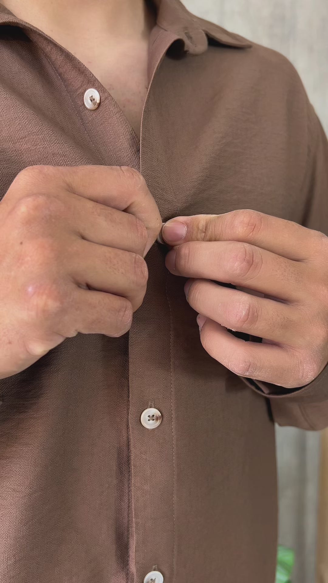 Camisa Oxford - Marrón